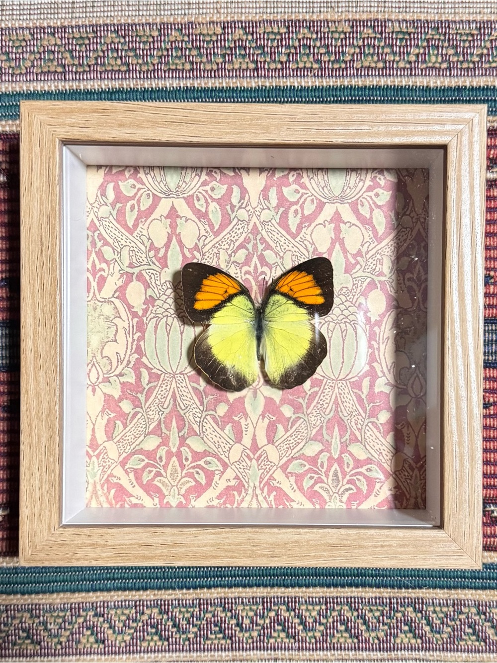 Framed Yellow and Orange Butterfly Wall Art - Home Accents